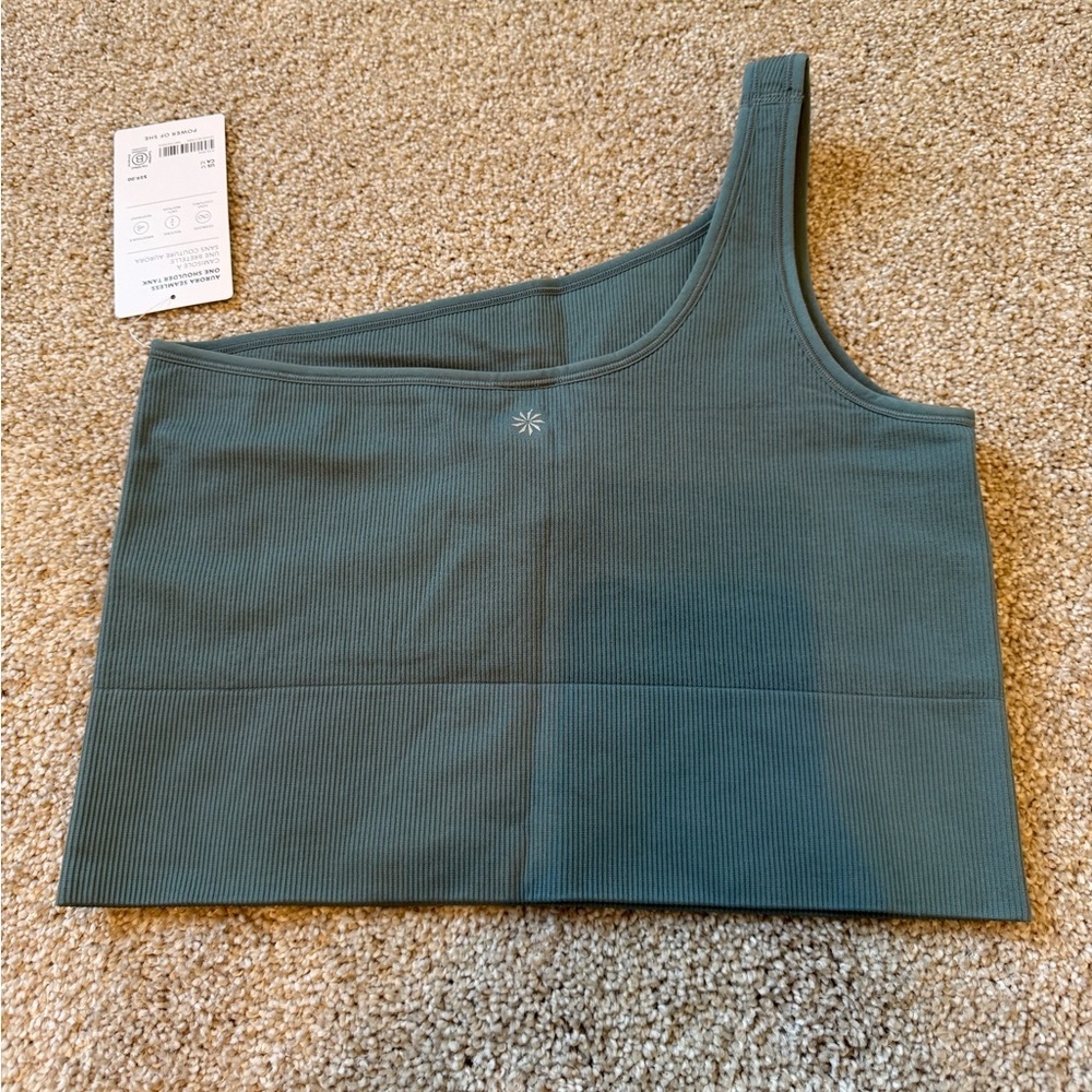 Athleta Aurora Seamless One Shoulder Tank M NWT - Picture 4 of 4